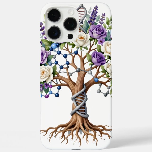Molecular Tree of Life Chemistry and Biology Flora Case-Mate iPhone Case (Back)