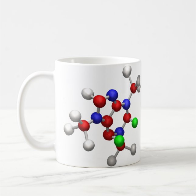 Molecule 3-D Rendering Coffee Mug (Left)