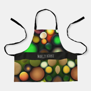 Molecule circles Rainbow Pattern Apron