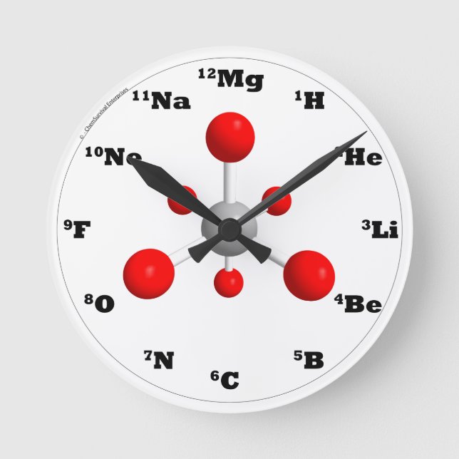 Molecule Clock - Red (Front)