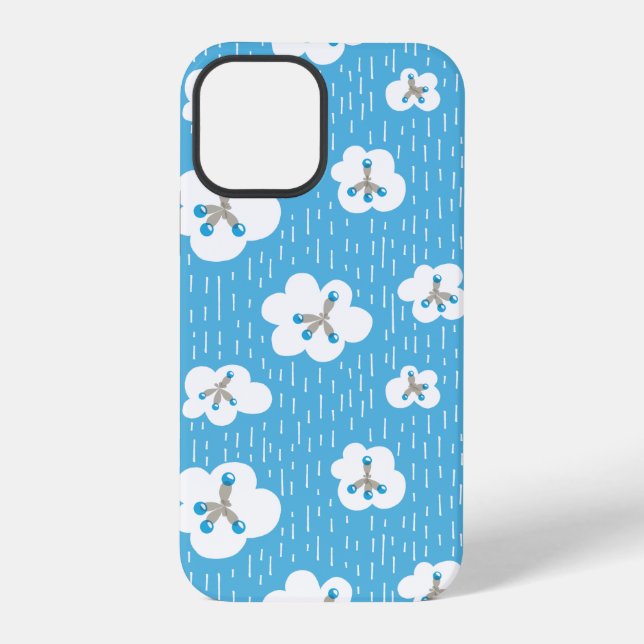 Molecule Pattern Organic Chemistry Orange iPhone Case (Back)