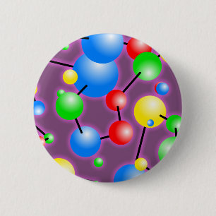 Molecule Wallpaper 6 Cm Round Badge