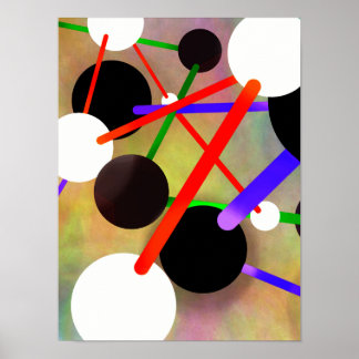 Molecules In Motion - Abstract Digital Art Print