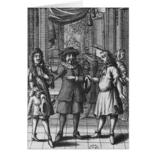 Moliere as Harpagon, frontispiece illustration