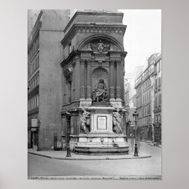 Moliere Fountain, 1844 Poster (Front)