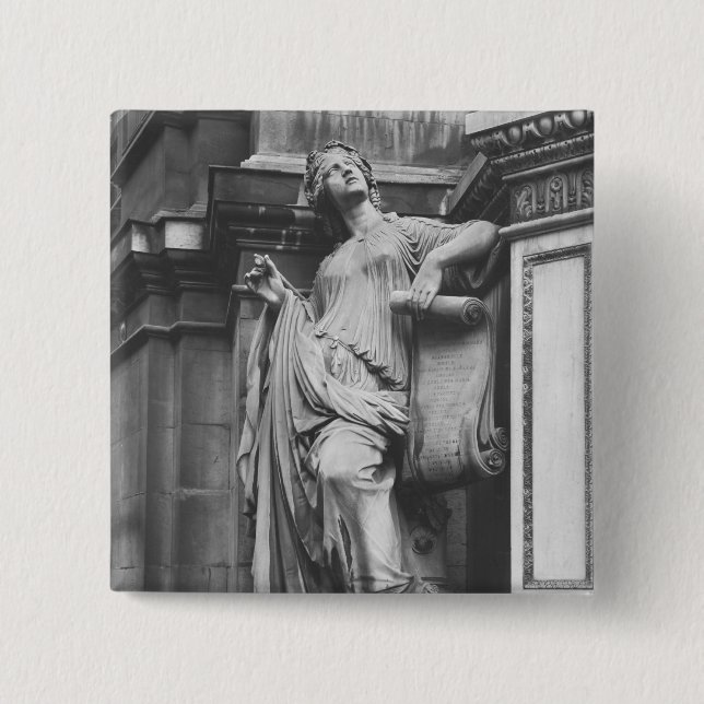 Moliere Fountain, Light Comedy, 1844 15 Cm Square Badge (Front)