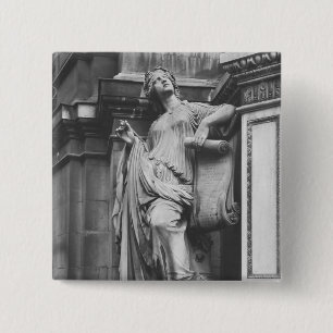 Moliere Fountain, Light Comedy, 1844 15 Cm Square Badge