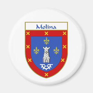 Molina Coat of Arms/Family Crest Magnet