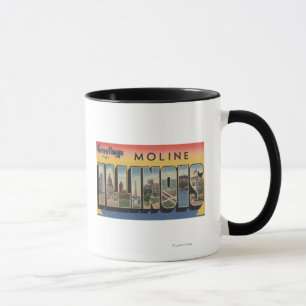 Moline, Illinois - Large Letter Scenes Mug