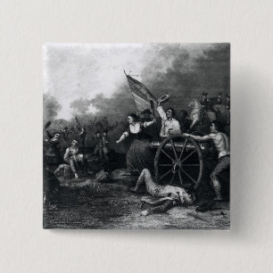 Moll Pitcher at the Battle of Monmouth 15 Cm Square Badge
