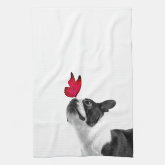 Mollie Mmouse ekind Boston Terrier Tea Towel