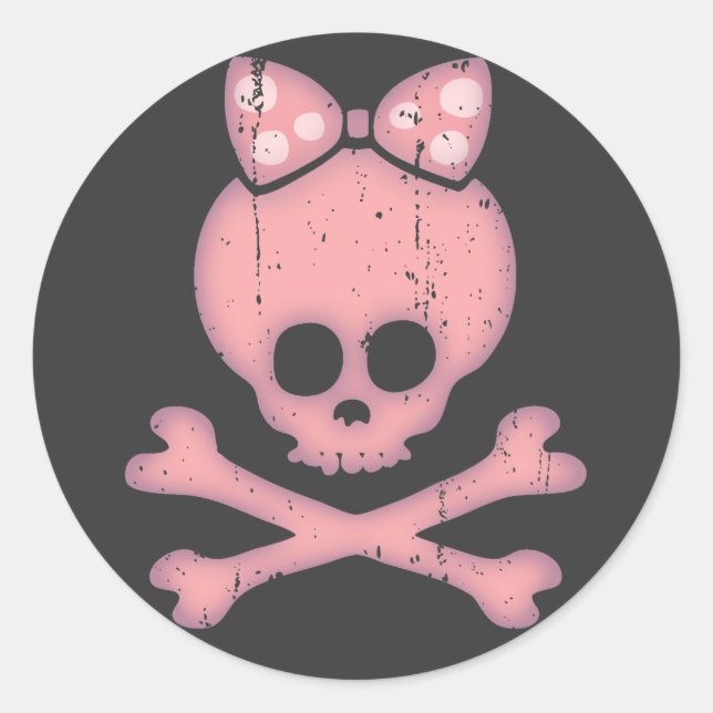 Molly Bow Dot Classic Round Sticker (Front)