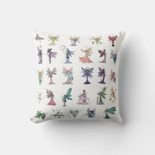 Molly Harrison Fairies Fun Colourful Faery Art Cushion