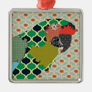 Molly Macaw Merry Christmas Ornament