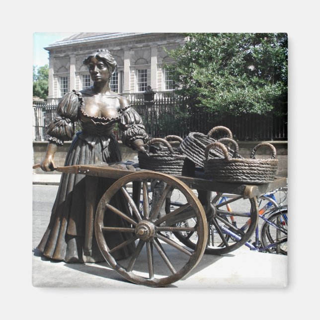 Molly Malone and Wheelbarrow Ireland Magnet (Front)