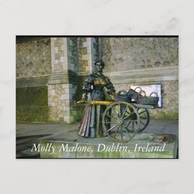 Molly Malone Statue, Dublin Ireland Postcard (Front)