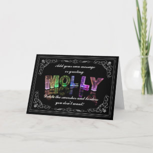 Molly - Name in Lights greeting card (Photo)