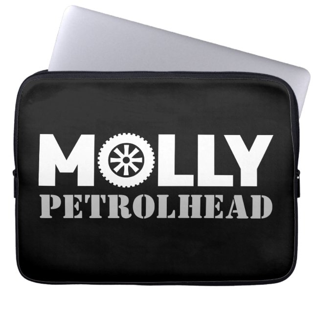 Molly Petrol Head Laptop Sleeve (Front)