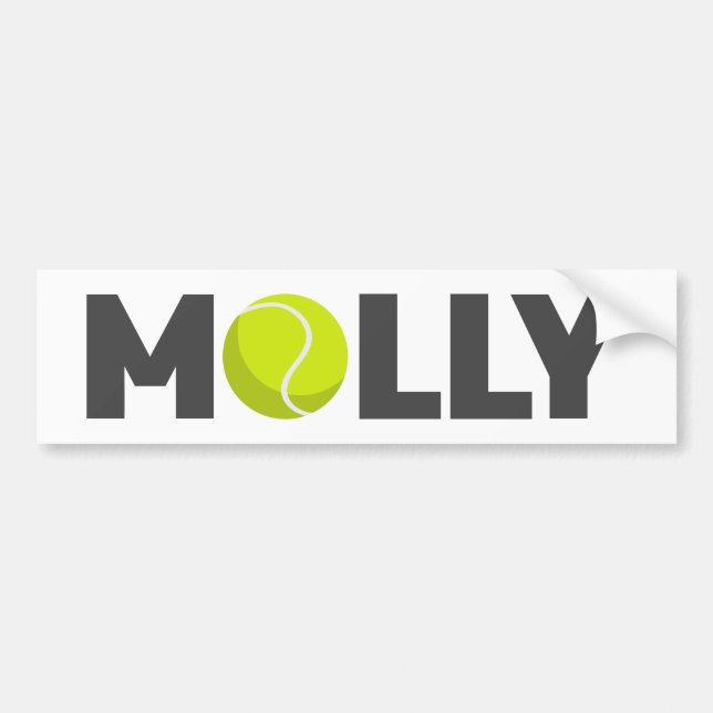 Molly Tennis Bumper Sticker (Front)