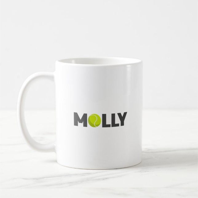 Molly Tennis Coffee Mug (Left)