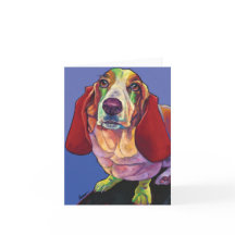 Molly the Basset Therapy Dog Card by Ron Burns