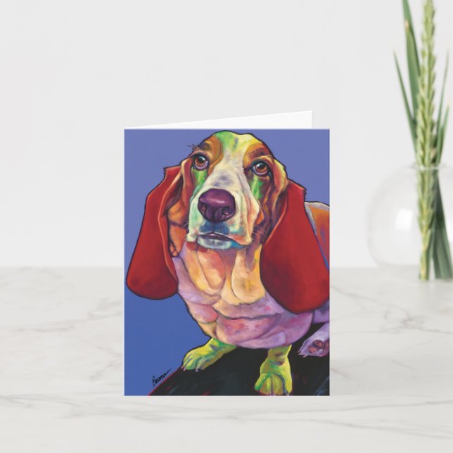 Molly the Basset Therapy Dog Card by Ron Burns (Front)
