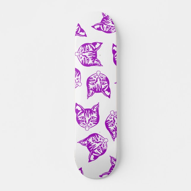 Mollycat Muddle Blue Skateboard (Front)