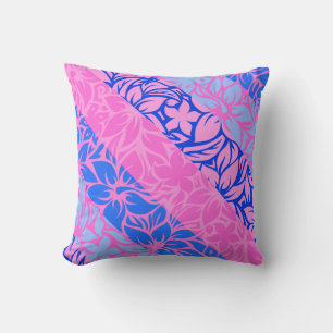 Moloaa Bay Hawaiian Hibiscus Striped Pillows