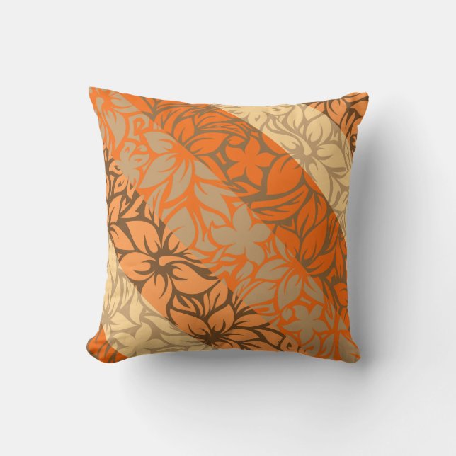 Moloaa Bay Hawaiian Hibiscus Striped Pillows (Front)