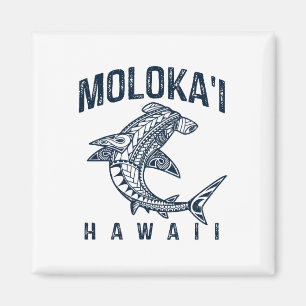 Molokai Hawaii Tril Shark Polynesian Hawaiian Beac Magnet