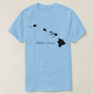 Molokai Hawaii With Hawaiian Islands T-Shirt