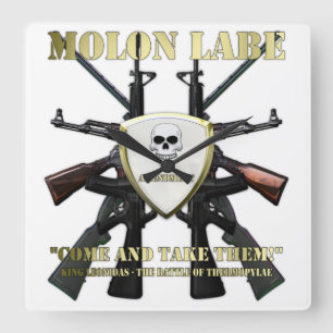 Molon Labe - 2nd Amendment Square Wall Clock