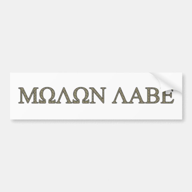 Molon Labe Bumper Sticker (Front)