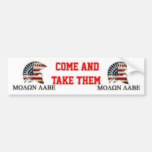 MOLON LABE BUMPER STICKER