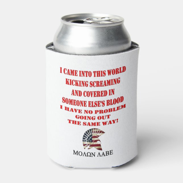 MOLON LABE CAN COOLER (Can Front)