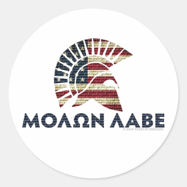 Molon Labe! Classic Round Sticker (Front)