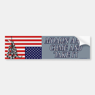 Molon Labe - Come and Take Bumper Sticker