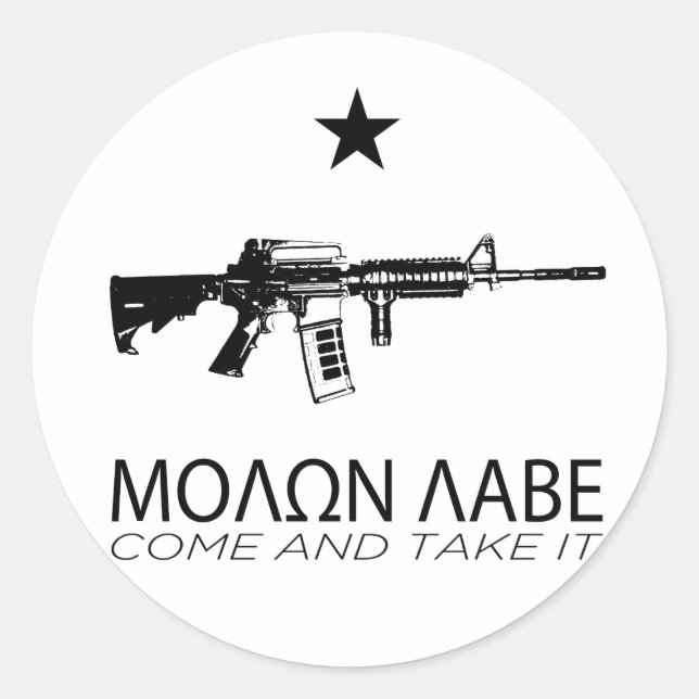 Molon Labe - Come And Take It Classic Round Sticker (Front)
