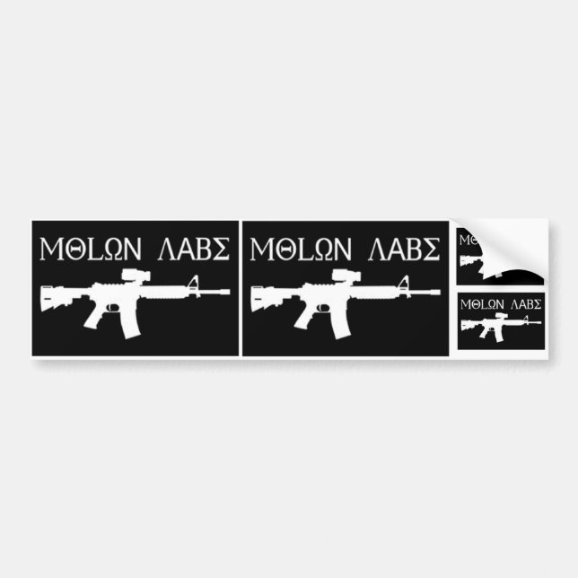 Molon Labe - Come and Take Them Bumper Sticker (Front)