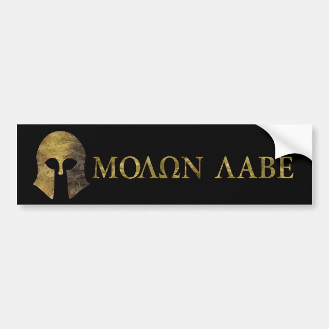 Molon Labe, Come and Take Them (camo version) Bumper Sticker (Front)