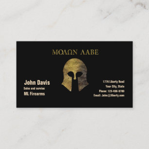 Molon Labe, Come and Take Them (camo version) Business Card
