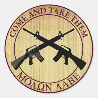 Molon Labe (Come and Take Them) Classic Round Sticker