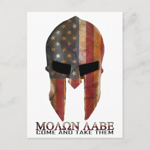 Molon Labe - Come and Take Them USA Spartan Postcard