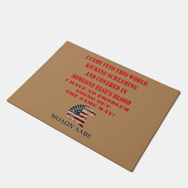 MOLON LABE DOORMAT (Angled)