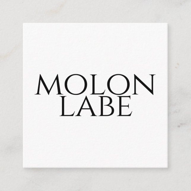 Molon Labe Enclosure Card (Front)