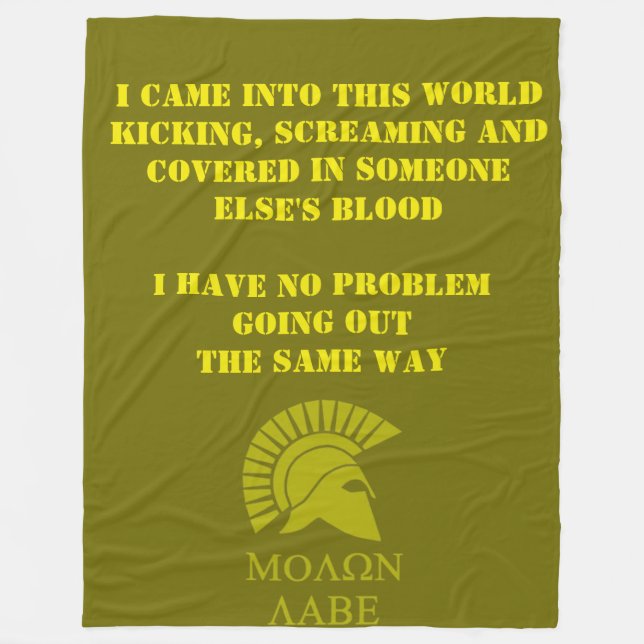 MOLON LABE FLEECE BLANKET (Front)