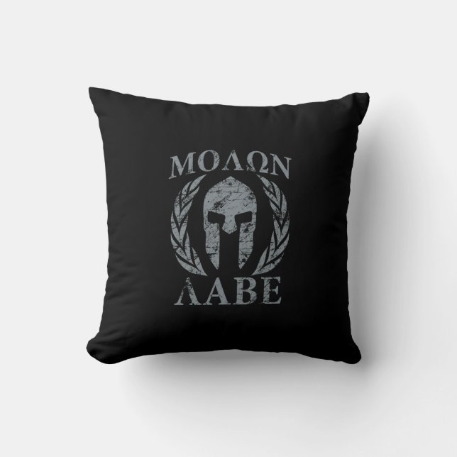 Molon Labe Grunge Spartan Armour Cushion (Front)