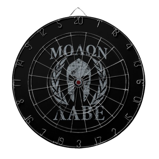 Molon Labe Grunge Spartan Armour Dartboard (Front)
