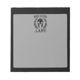 Molon Labe Grunge Spartan Armour Notepad