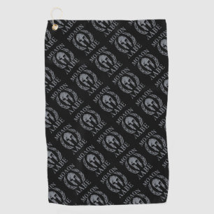 Molon Labe Grunge Spartan Warrior Helmet on a Golf Towel